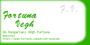 fortuna vegh business card