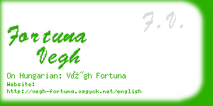 fortuna vegh business card
